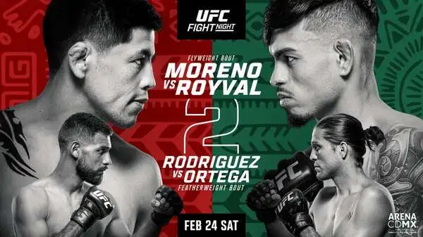 Watch UFC Fight Night: Moreno vs Royval 2 2/24/24 – 24 February 2024