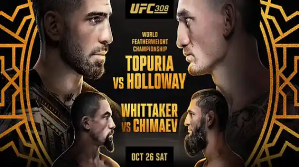 Watch UFC 308: Topuria vs Holloway PPV 10/26/24 – 26 October 2024