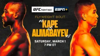 Watch UFC Fight Night: Kape vs Almabayev 3/1/25