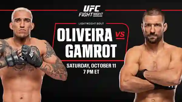 Watch UFC Fight Night Oliveira vs Gamrot 10/11/25