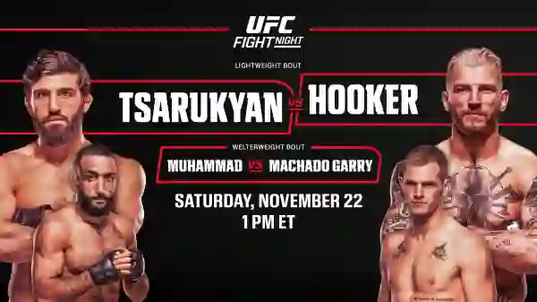 Watch UFC Fight Night Tsarukyan vs Hooker 11/22/25