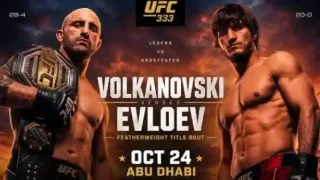 UFC 333 Volkanovski vs Evloev PPV 10/24/26